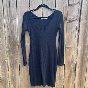 Ribbed Long Sleeve Mini Dress